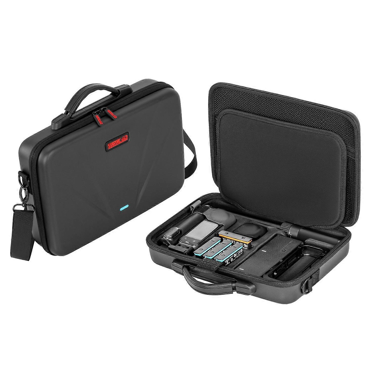 For Insta360 X5 Portable Storage Bag Dual Zipper Shockproof Carry Case with Shoulder Strap and Handl