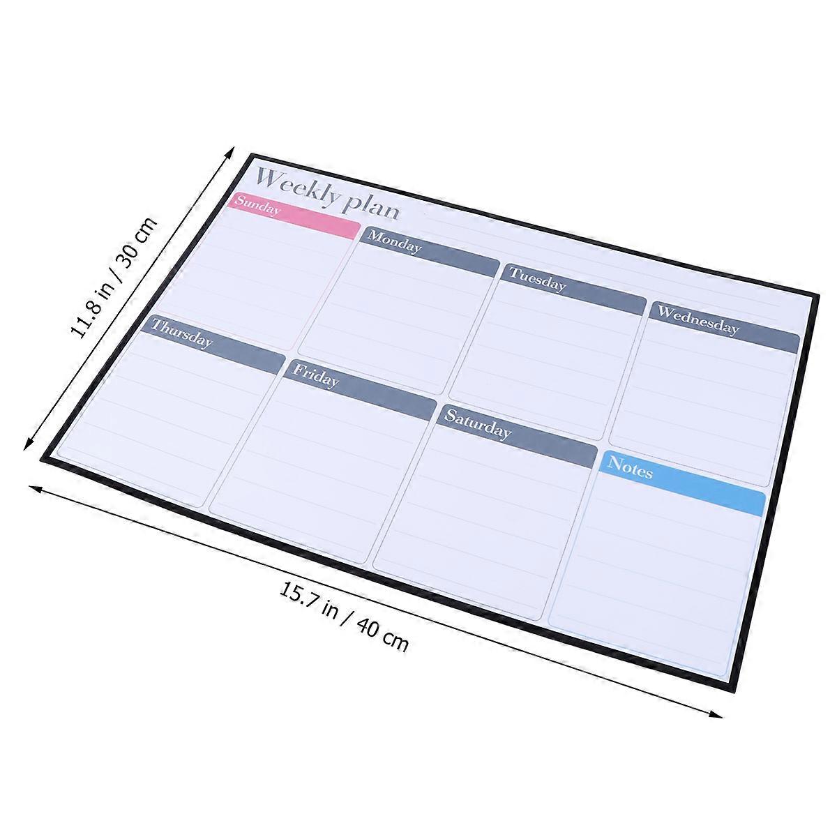 Dry Erase Board for Writing on 1Set Weekly Plan Flexible Whiteboard