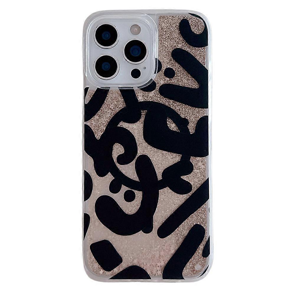 For iPhone 16 Pro Max Magnetic Case Quicksand Skin Touch Pattern TPU PC Phone Back Cover