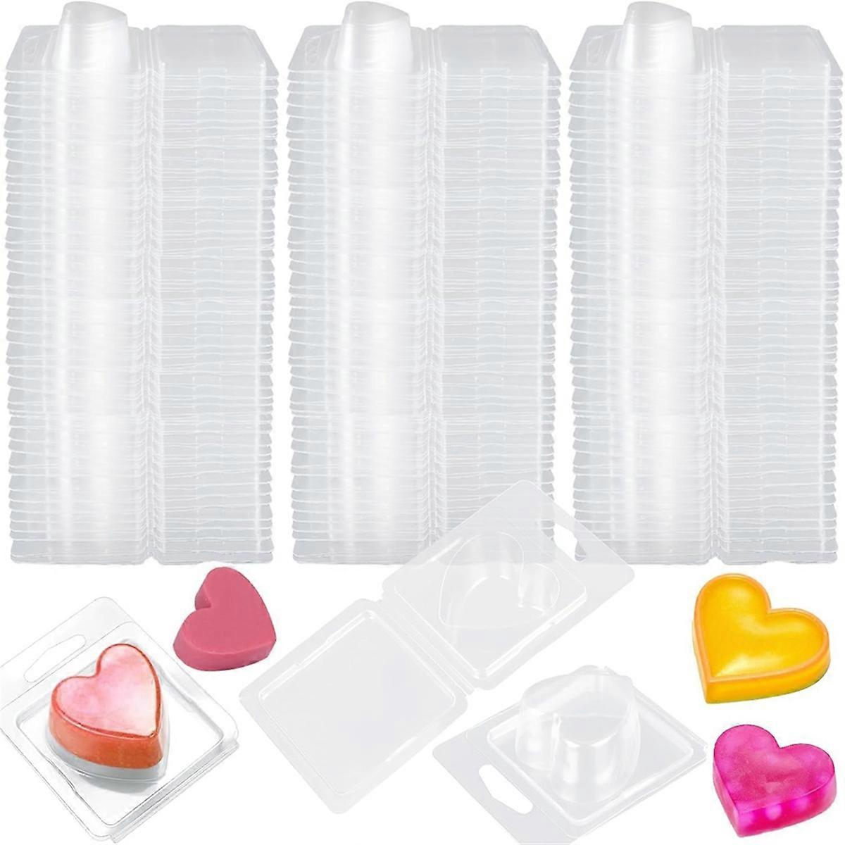 150Pack Wax Melt Container 1.3 oz Plastic Wax Melt Set,Heart Shape