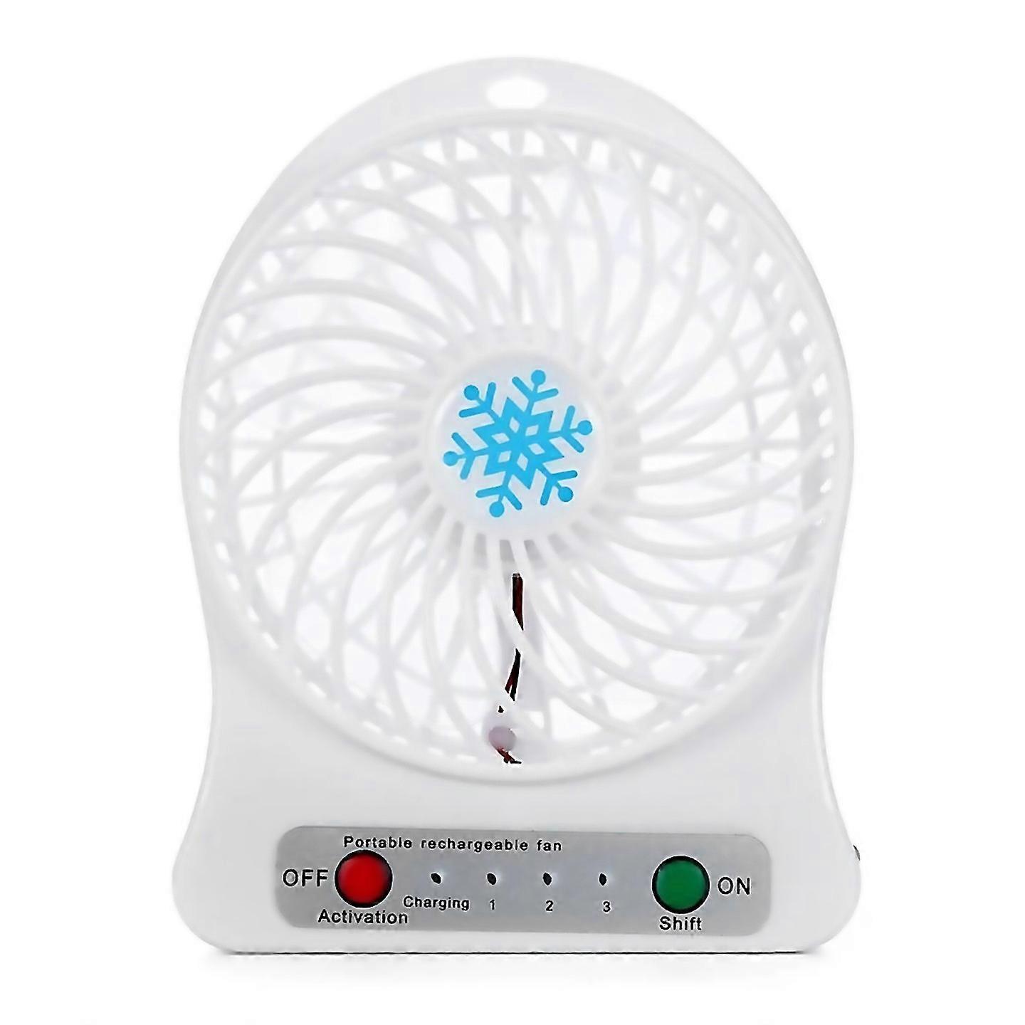 For Portable Rechargeable Led Light Fanwhite