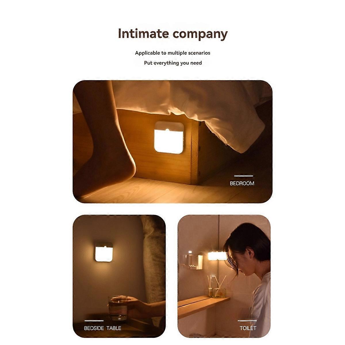 Motion Sensor Light Rechargeable LED Lamp for Bedroom Kitchen Stair,B