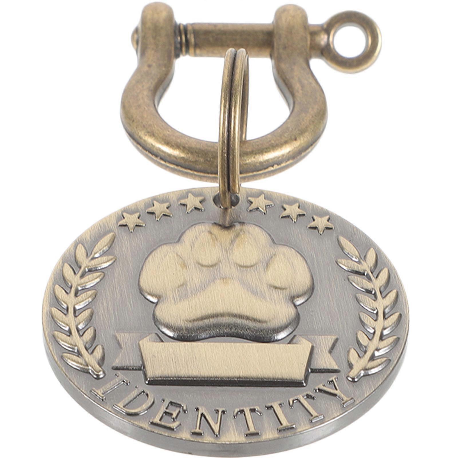 Pet Id Tags Round Cat Tag Zinc Alloy Material for Collar 2Pcs