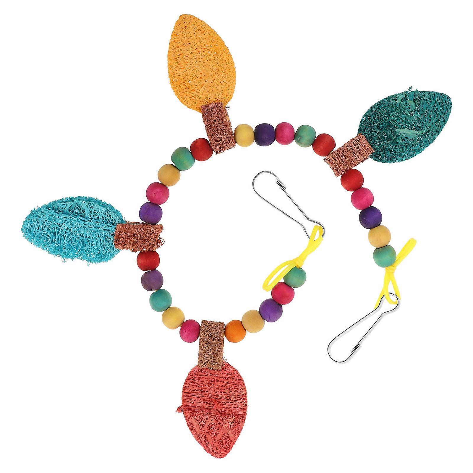 Parakeet Chew Toy Hanging Bite Toy for Bird Cage Intelligence Training 4Pcs