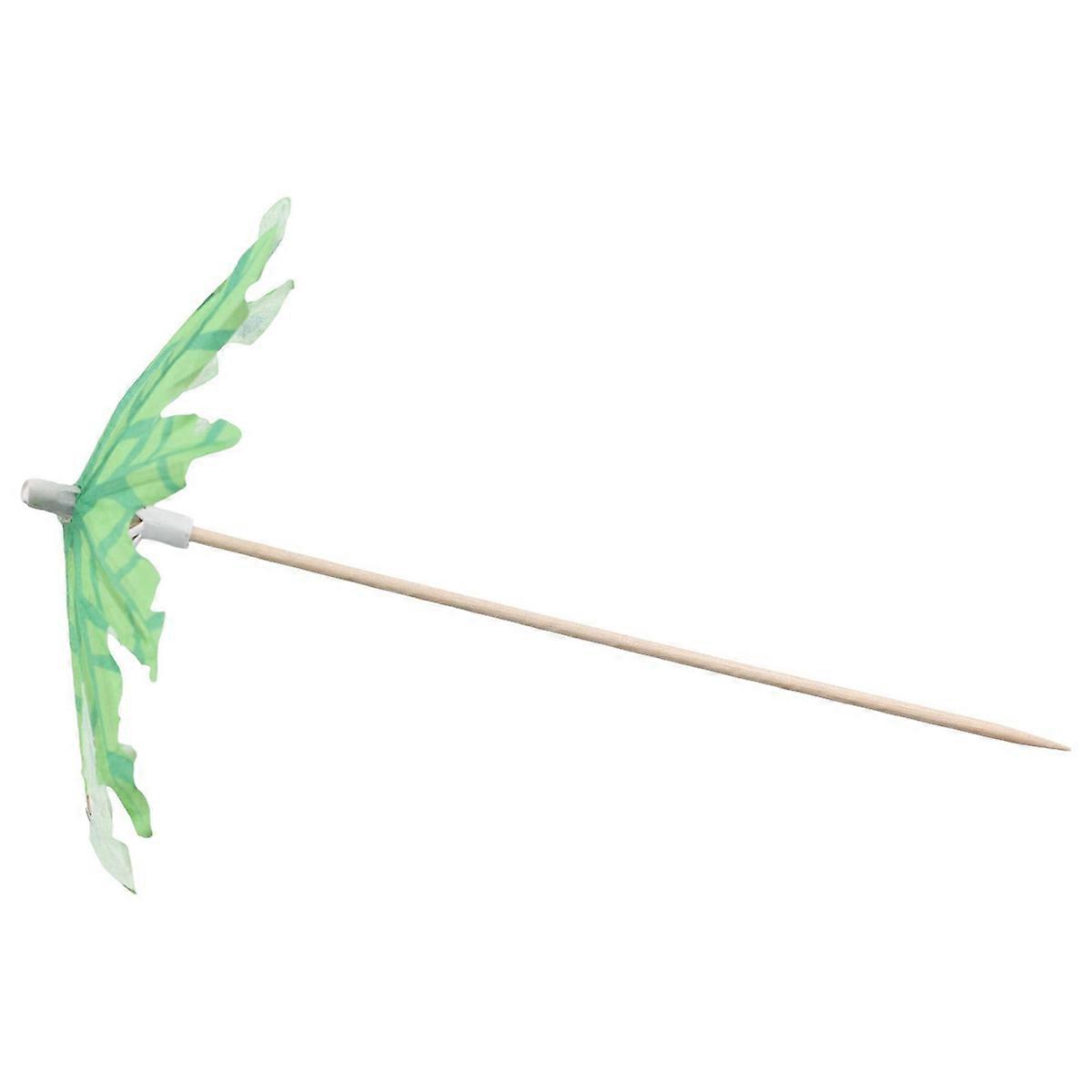 Green Coconut Tree Toothpicks Paper Umbrellas Toothpicks Handmade