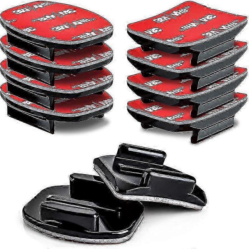 Sports camera accessories, curved surface, flat base, fixed base