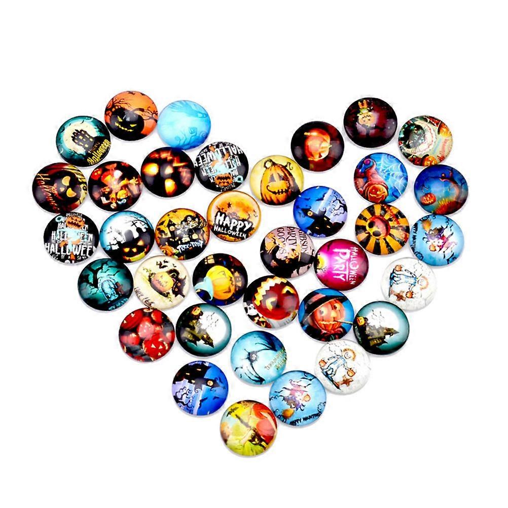 Crystal Snaps Round Stickers for Jewelry Craft 40Pcs Mixed Color Patterns