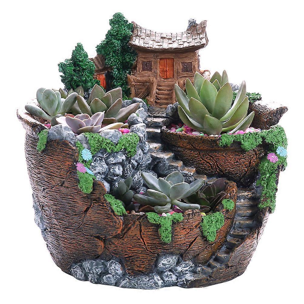 Succulents Pots Decorative Artificial Succulent Plants Pot for Planting