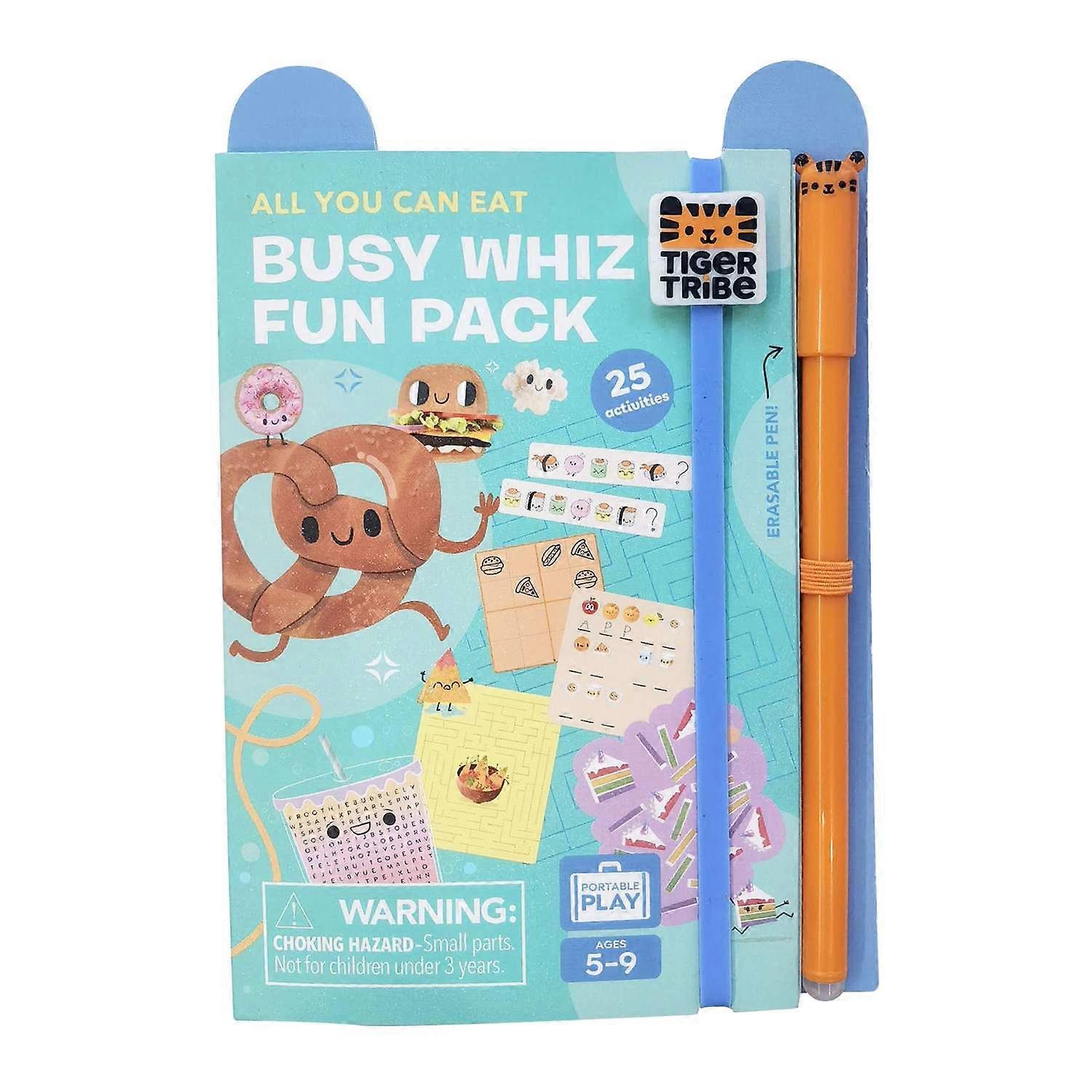 Tiger Tribe Busy Whiz All You Can Eat Fun Pack- Children's Puzzle Activity Book