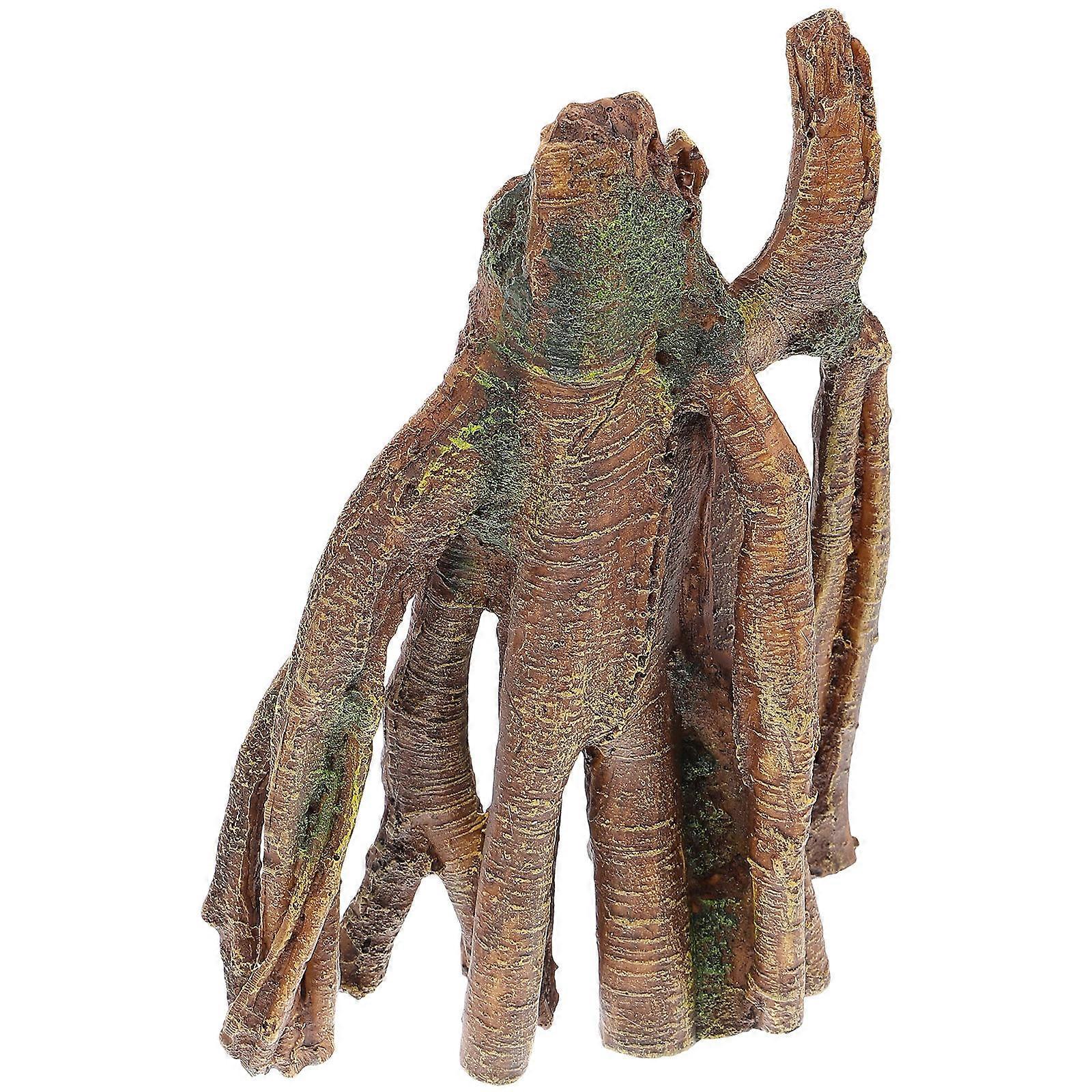 Artistic Resin Stump Tree Trunk Shape For Freshwater And Saltwater Aquariums 1Set