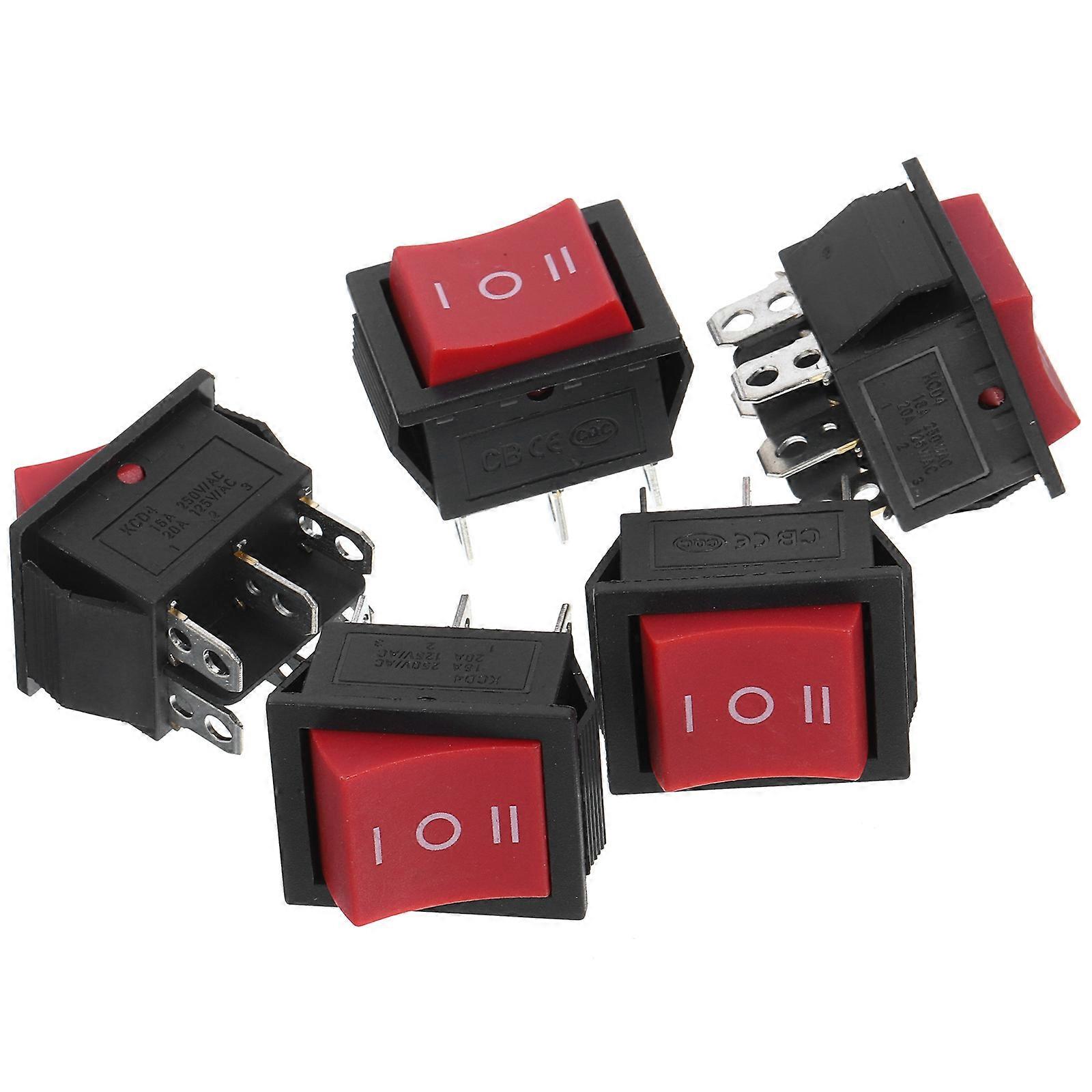10 Pcs Toggle Switches Rocker Switches 6 Pin Design For DIY Projects Car Electronics 3 Position Type Rectangular Functionality