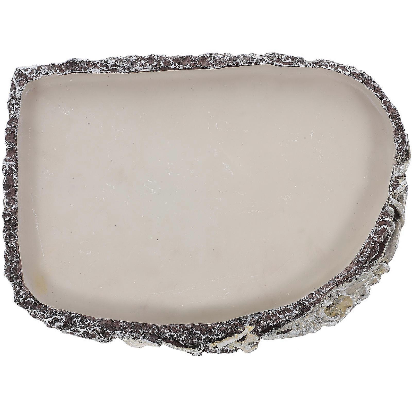 Resin Reptile Water Bowl for Pet Use 2Pcs Convenient Water and Food Dish