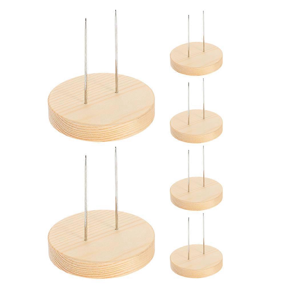 Natural Wood Doll Display Base for Support Stand 24Pcs Crochet Holder