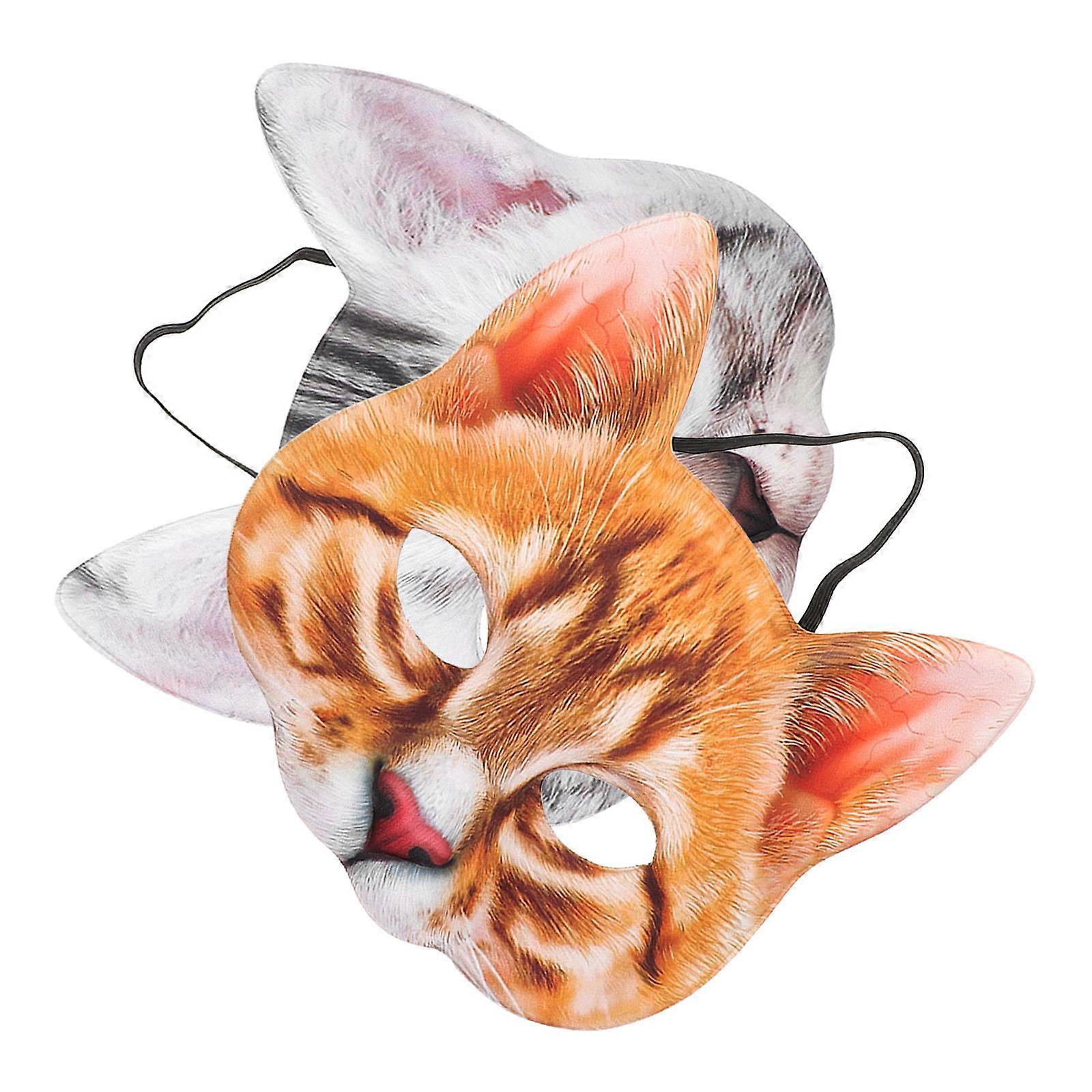 Halloween Party Mask Animal Cat Mask Decorative 10Pcs Set