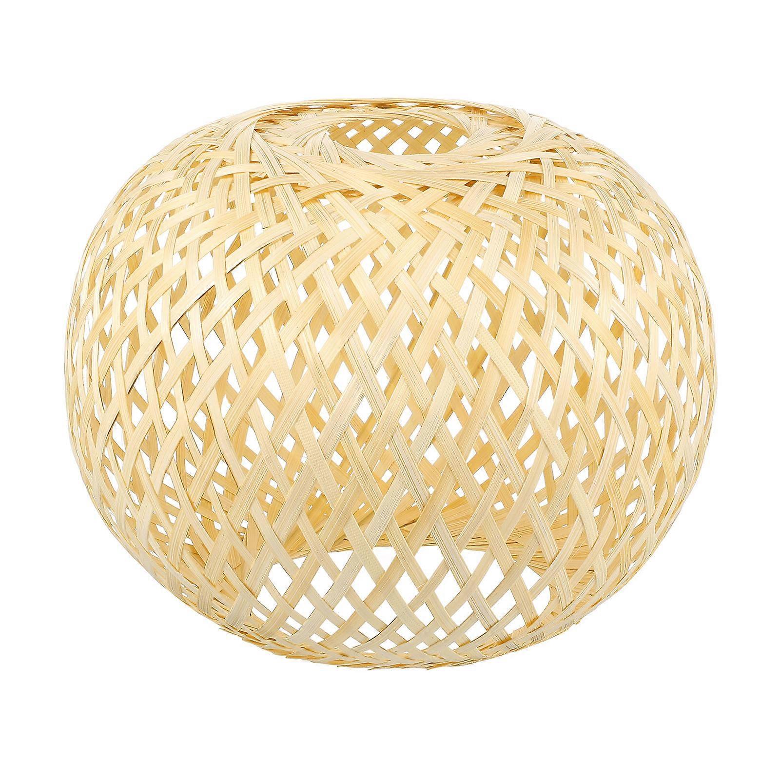 Light Brown Bamboo Weave Lampshade for Hanging Lamp Shades 2Pcs Set