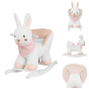 Kikka boo Schaukeltier Hase mit Sitz, Rückenlehne, Holzgriffe, Kufen, bis 30 kg