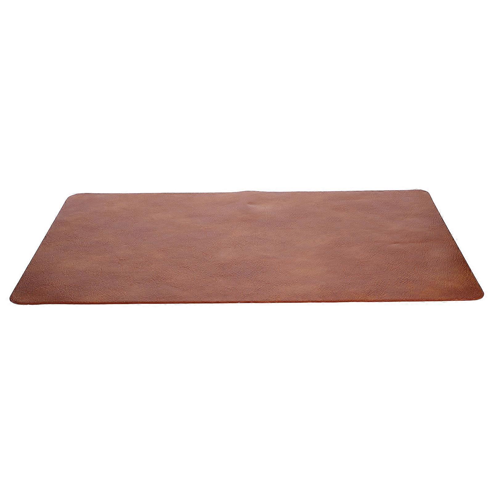 PU Heat Resistant Placemat for Decoration Brown Rectangular Mat