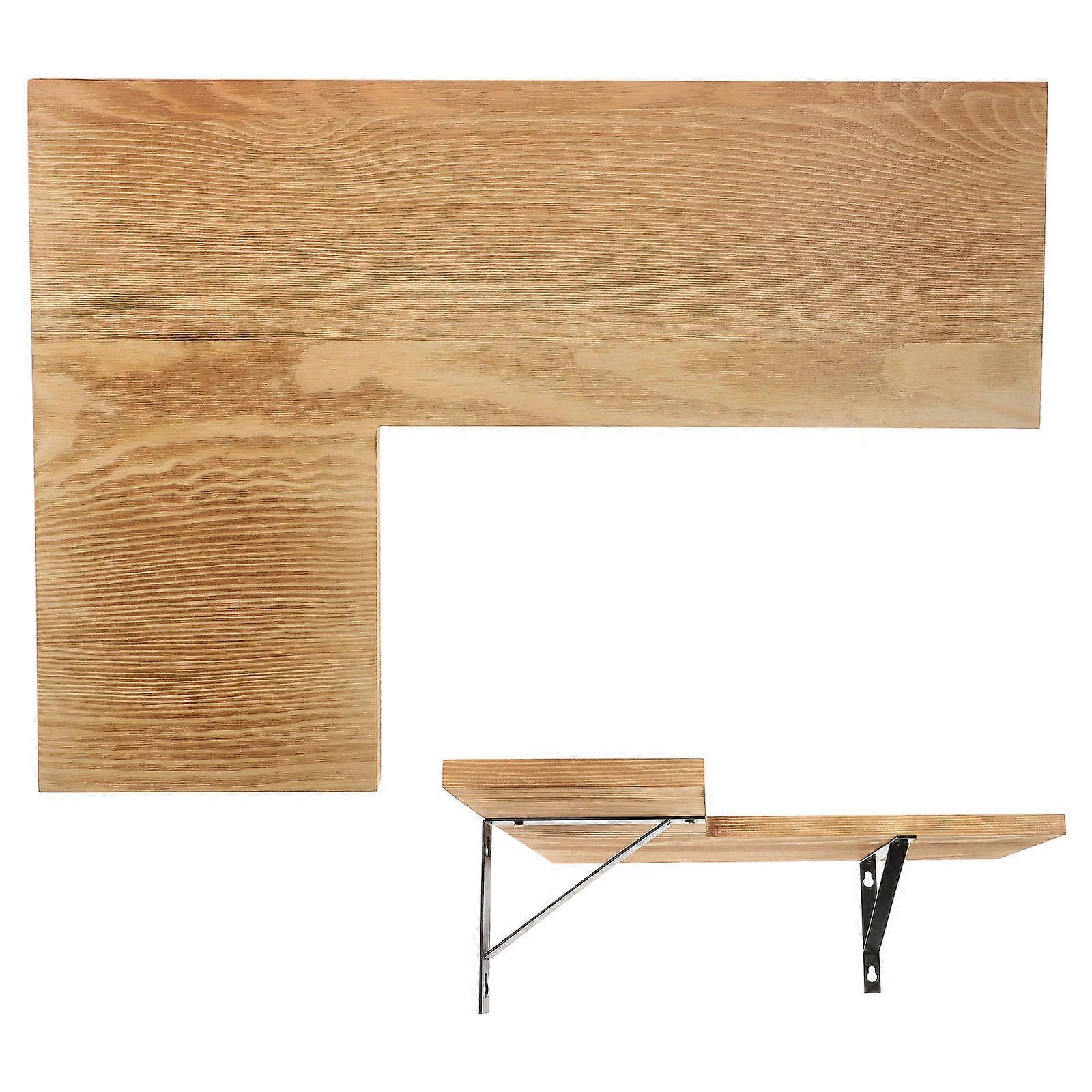 Space-Saving Kitchen Storage Rack Wooden Triangle Shelf for 2Pcs