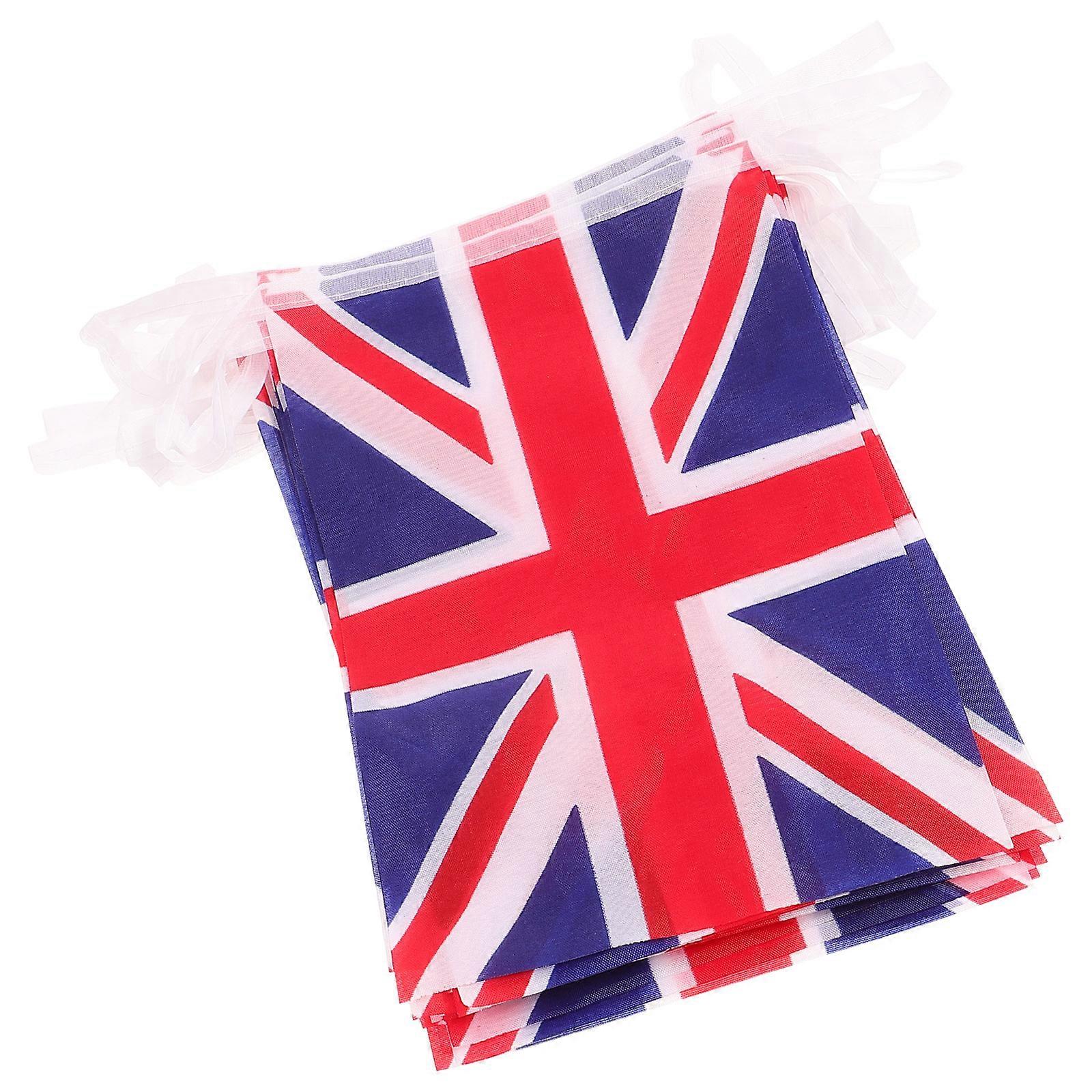 Union Flag Banner for Party Decoration 32 British Flags on 8.5 Meters String