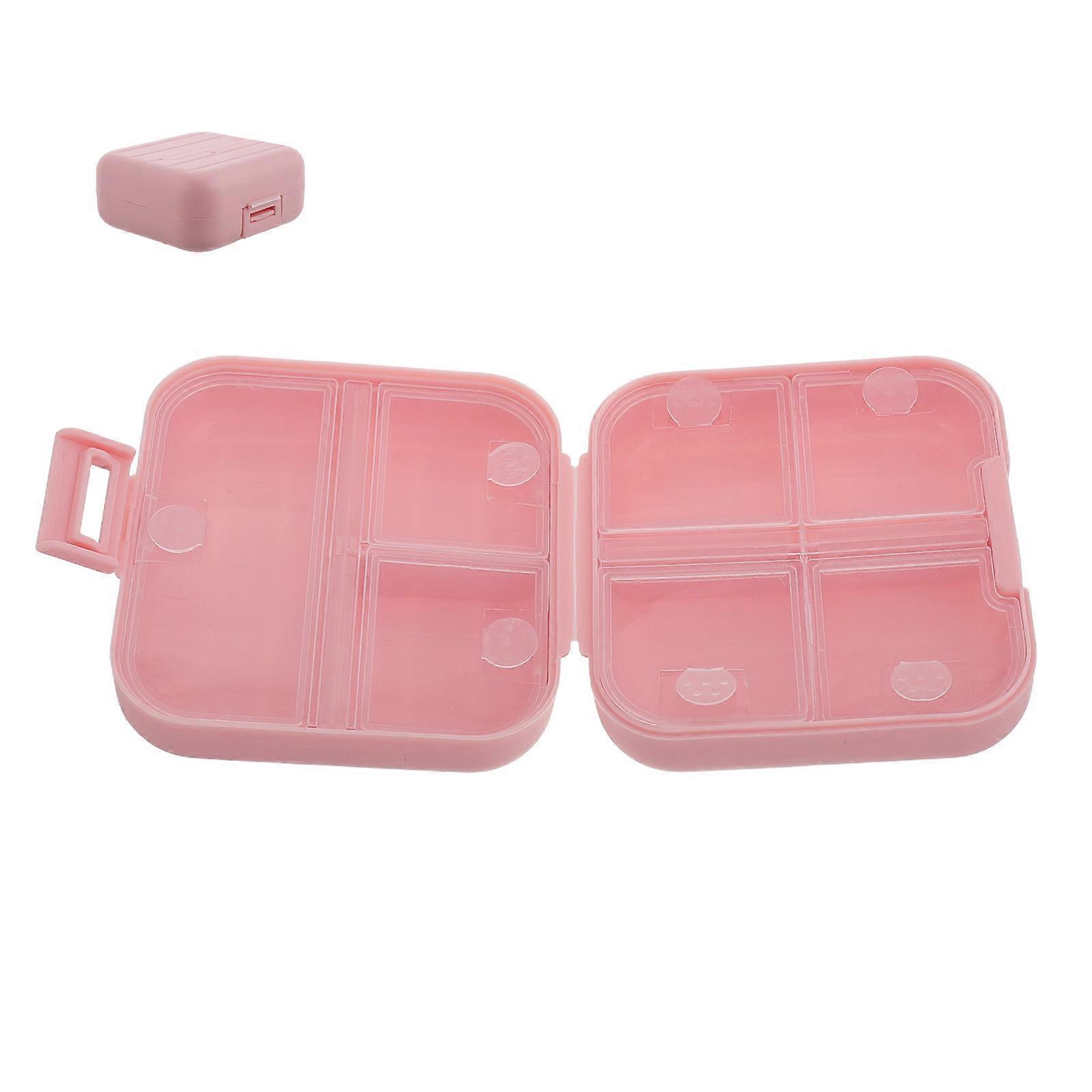 Compact Pill Box Mini Portable Pill Organizer for Storage 5Pcs with Seven Compartments