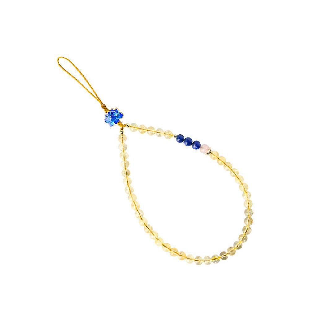 Yellow Crystal Phone Hanging Strap for Chinese 2Pcs Set