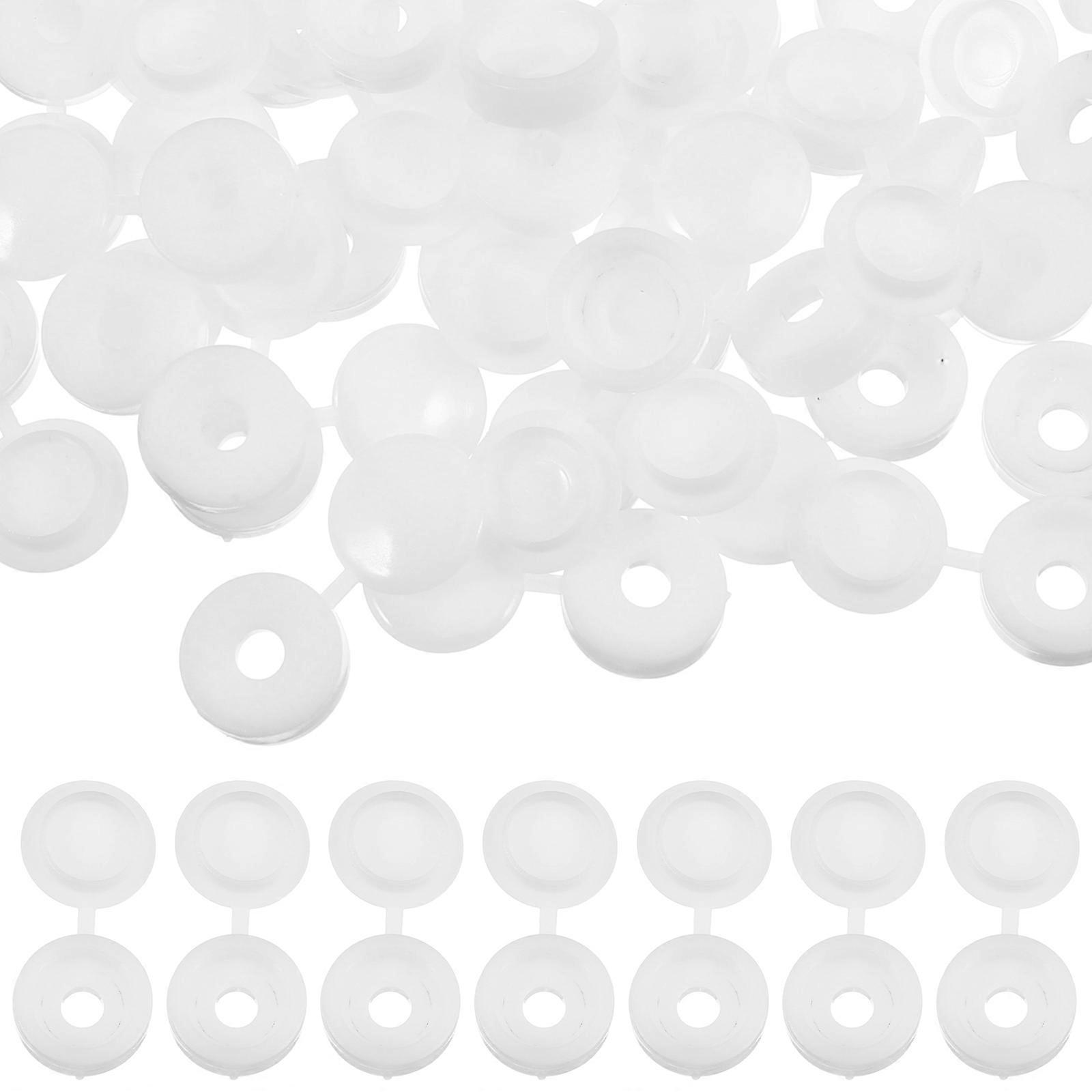 Plastic Screw Covers White Caps for Protection 800Pcs Hinged Screw Caps