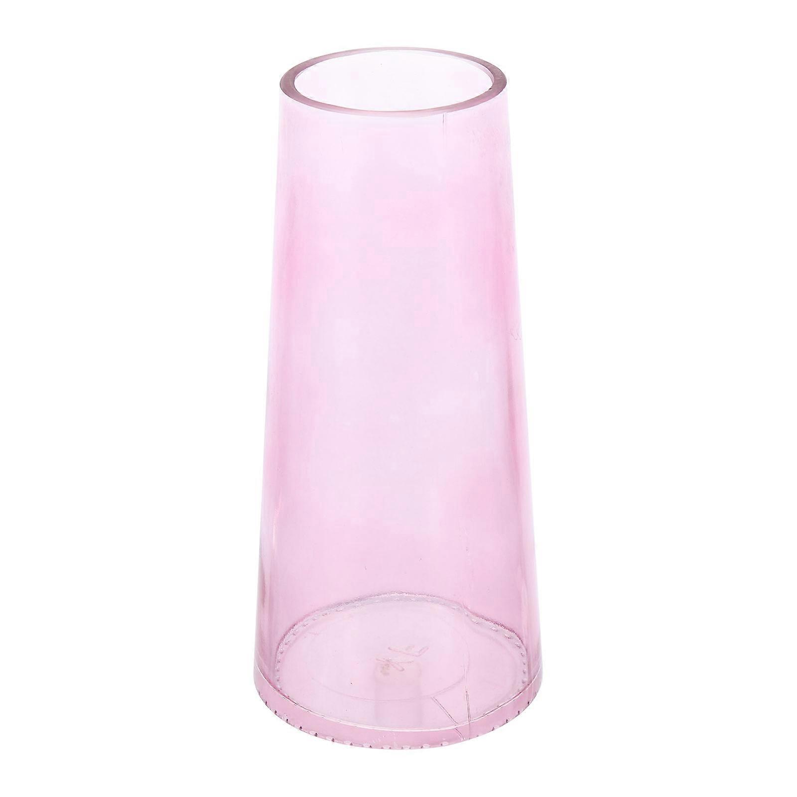 Glass Flower Container Vase for Home Use 5Pcs Pink Set