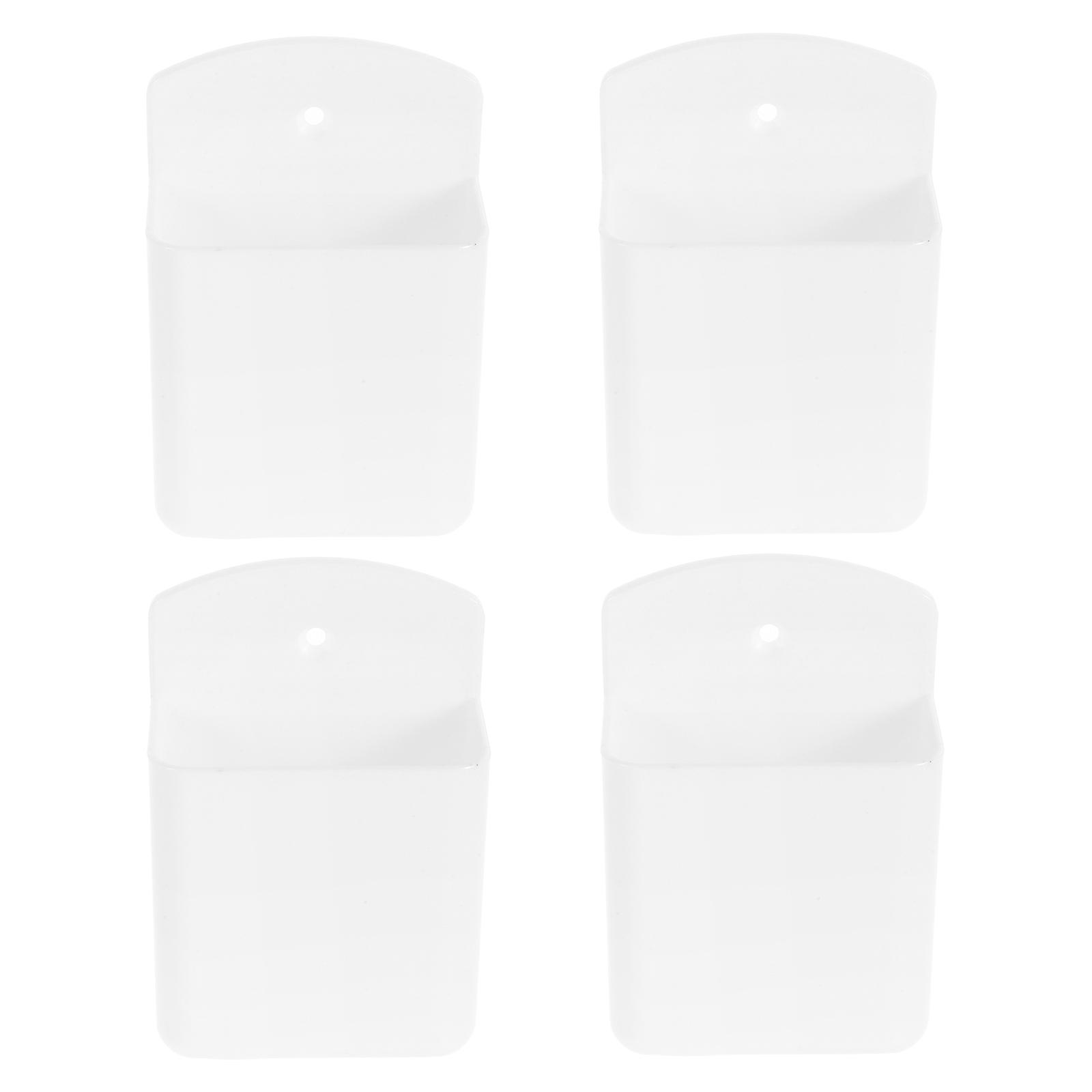 Remote Control Holder Stand for Wall Use 16Pcs White Plastic