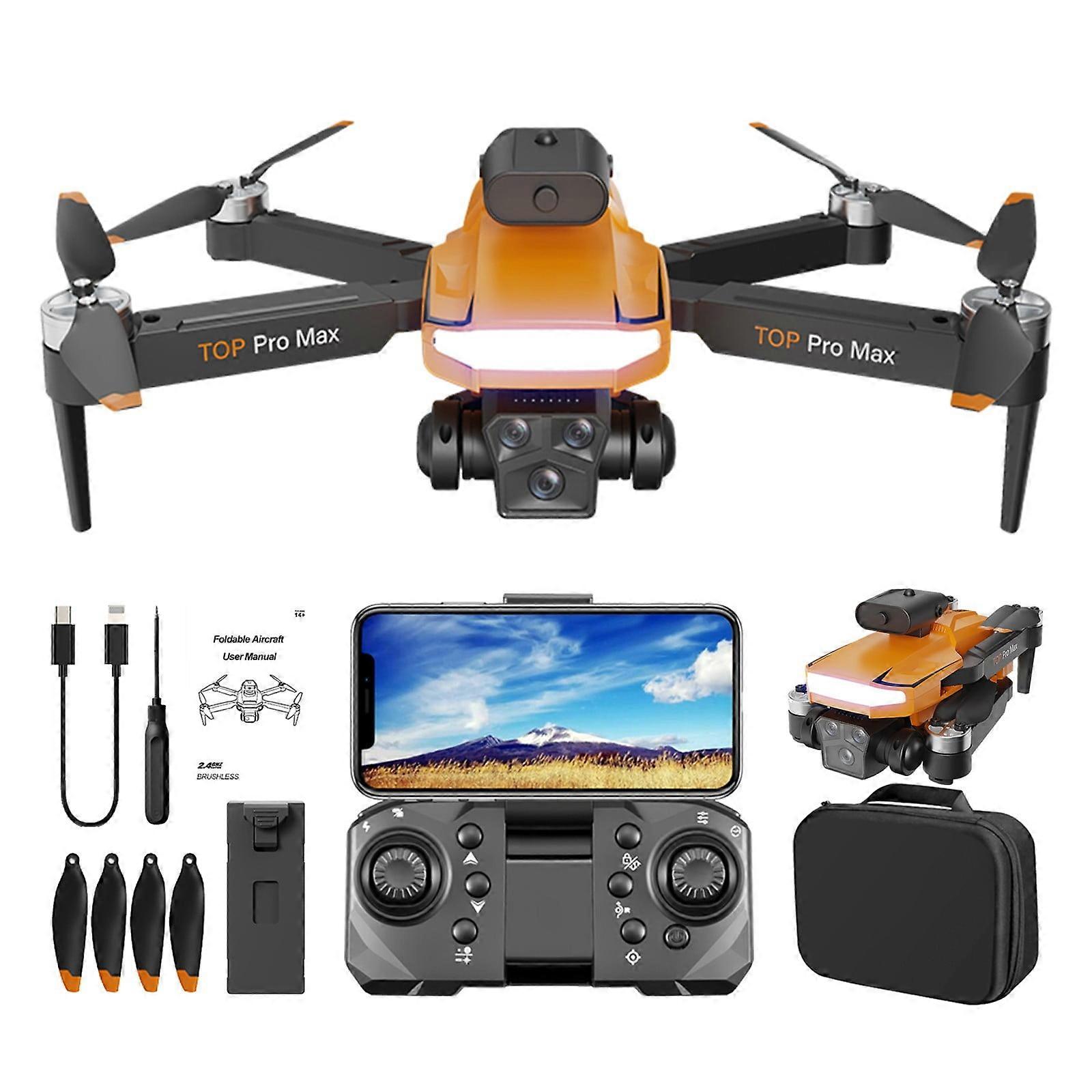 Kids Drones 4-6, Brushless Motor, 3 Cameras, FPV, Headless Mode, Gesture Control, Electric Wind Resistance, Compatible with RC Beginners, Quadcopter