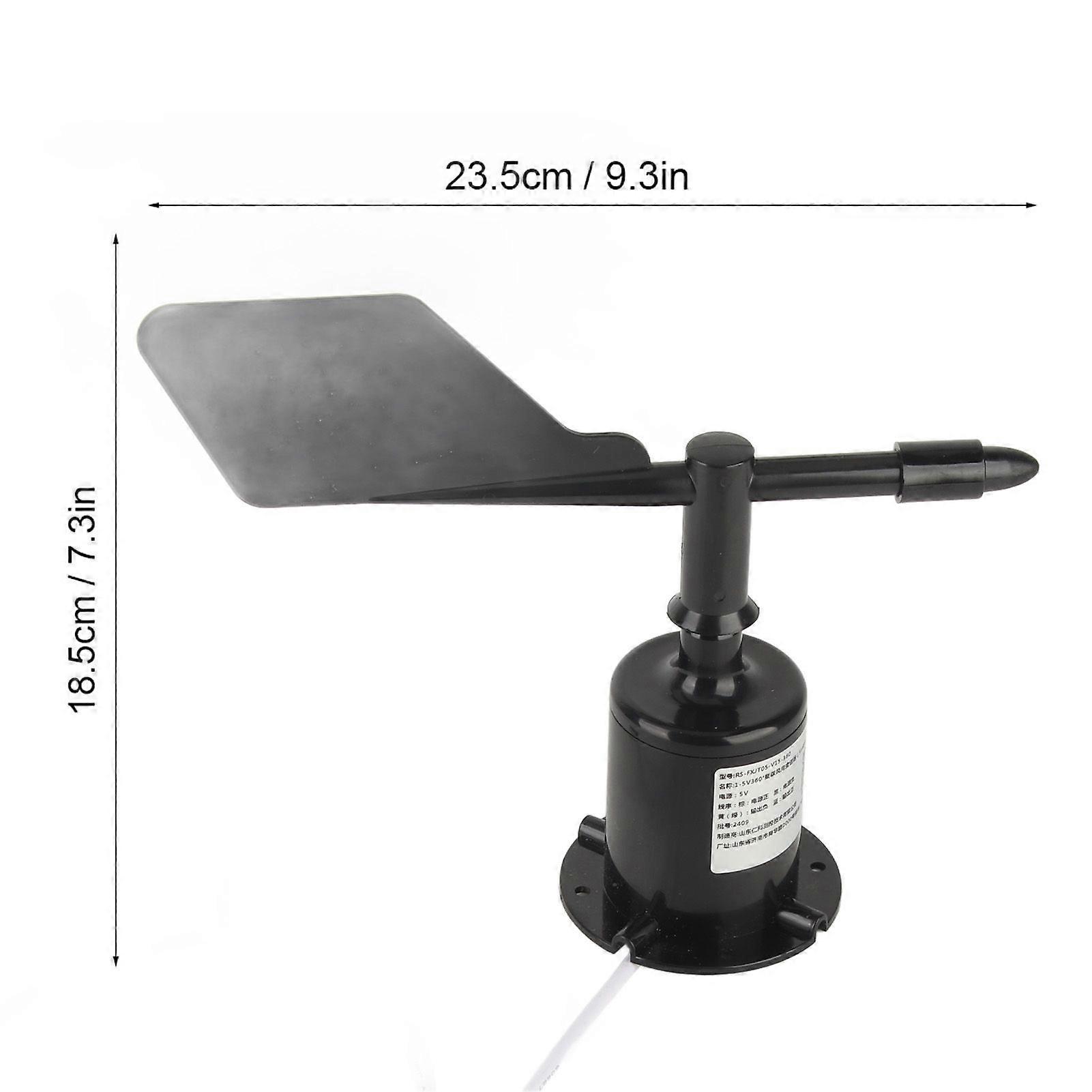 360 Degree Wind Transmitter Transducer Wind Speed Anemometer Instruments for Ambient Weather1-5V(5V Power Supply)