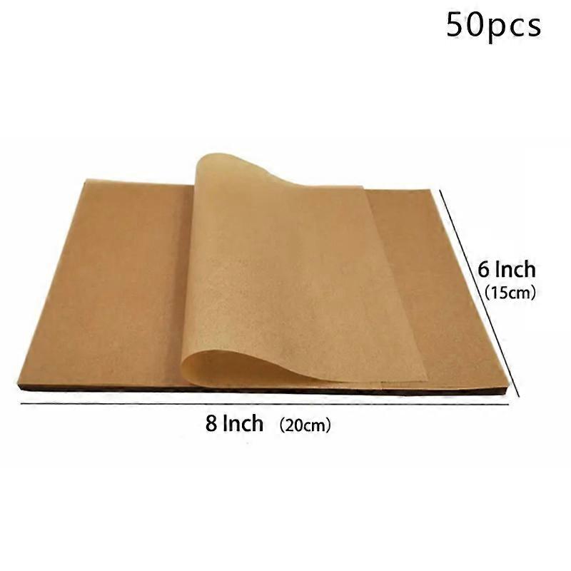 50/100Pcs Parchment Paper Baking Sheets Non-Stick Precut Baking Parchment Baking Paper Will Not Curl Burn Wax Paper