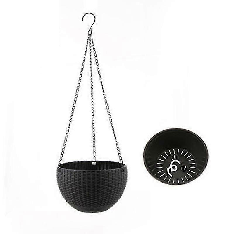 2kpl riippuva istutusruukku sisätiloissa muovinen itsekastelukukkakori jäljitelmä rottinki roikkuva allas