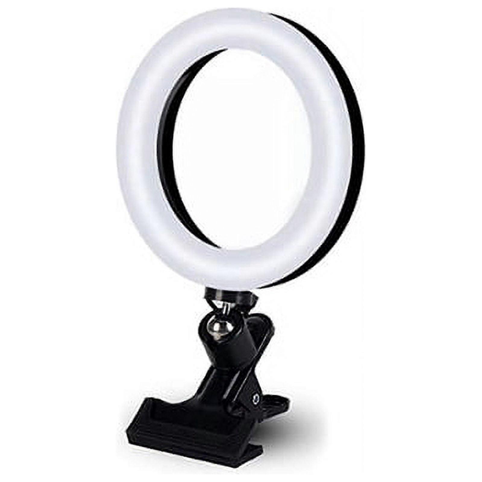 16Cm Selfie Ring Light for Laptop Computer Desktop Lamp Video Conference Lighting with Tripod Phone Holder Clip On