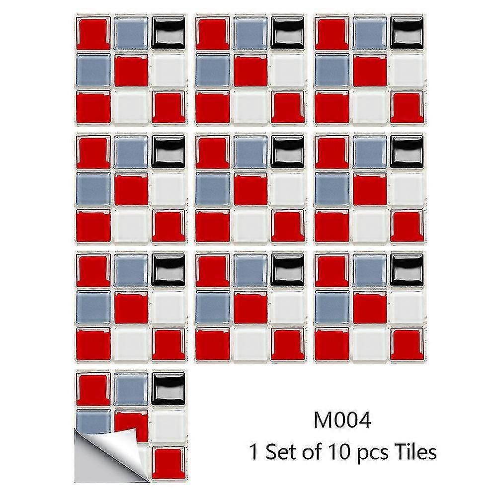 10 Pieces Pvc Mosaic Pattern Wall Stickers