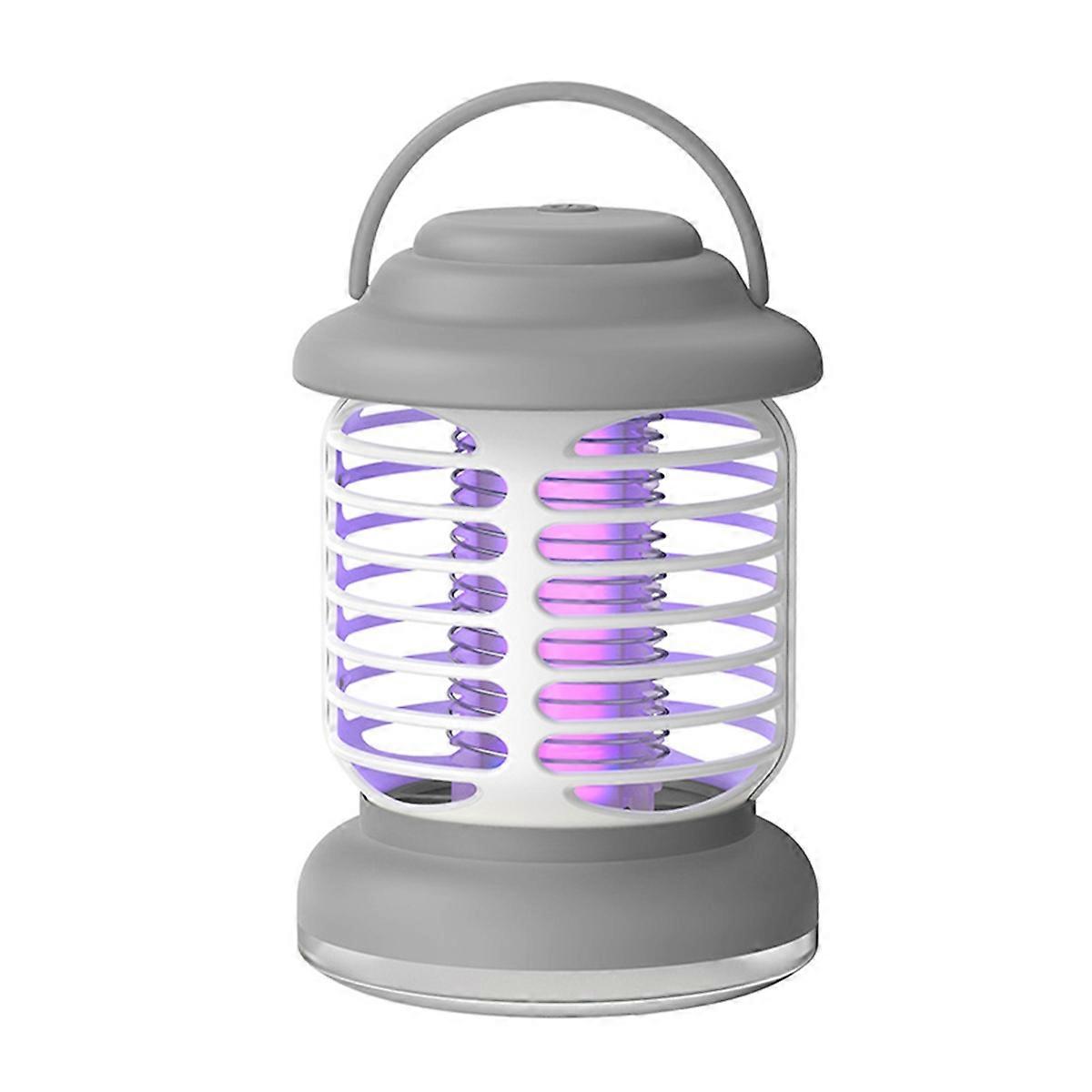 Electric Bug Zapper Portable Mosquito Control Lamp USB Charging Mosquito Repellent for Indoor and Outdoor Use Gray