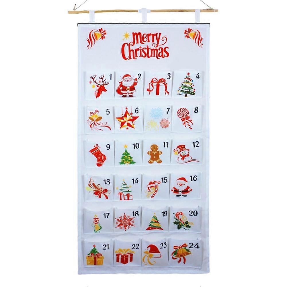 1/2X Christmas Fabric Advent 2025 Calendar, Christmas Countdown Calendar Bag