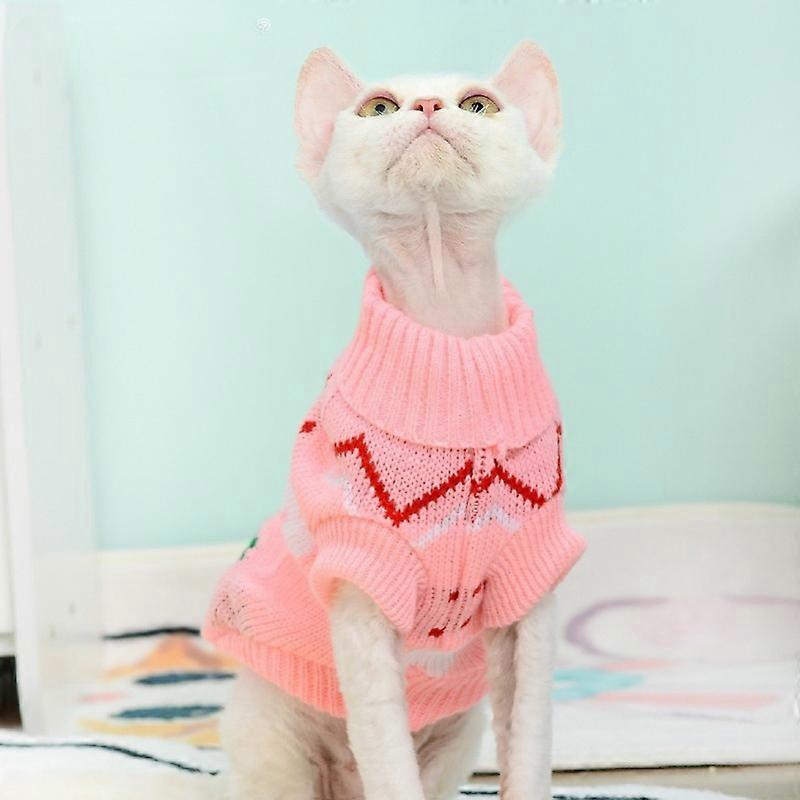 2025 Spring German Curly Clothes Cute Sweaters Anti Hair Loss Hairless Cat Clothes