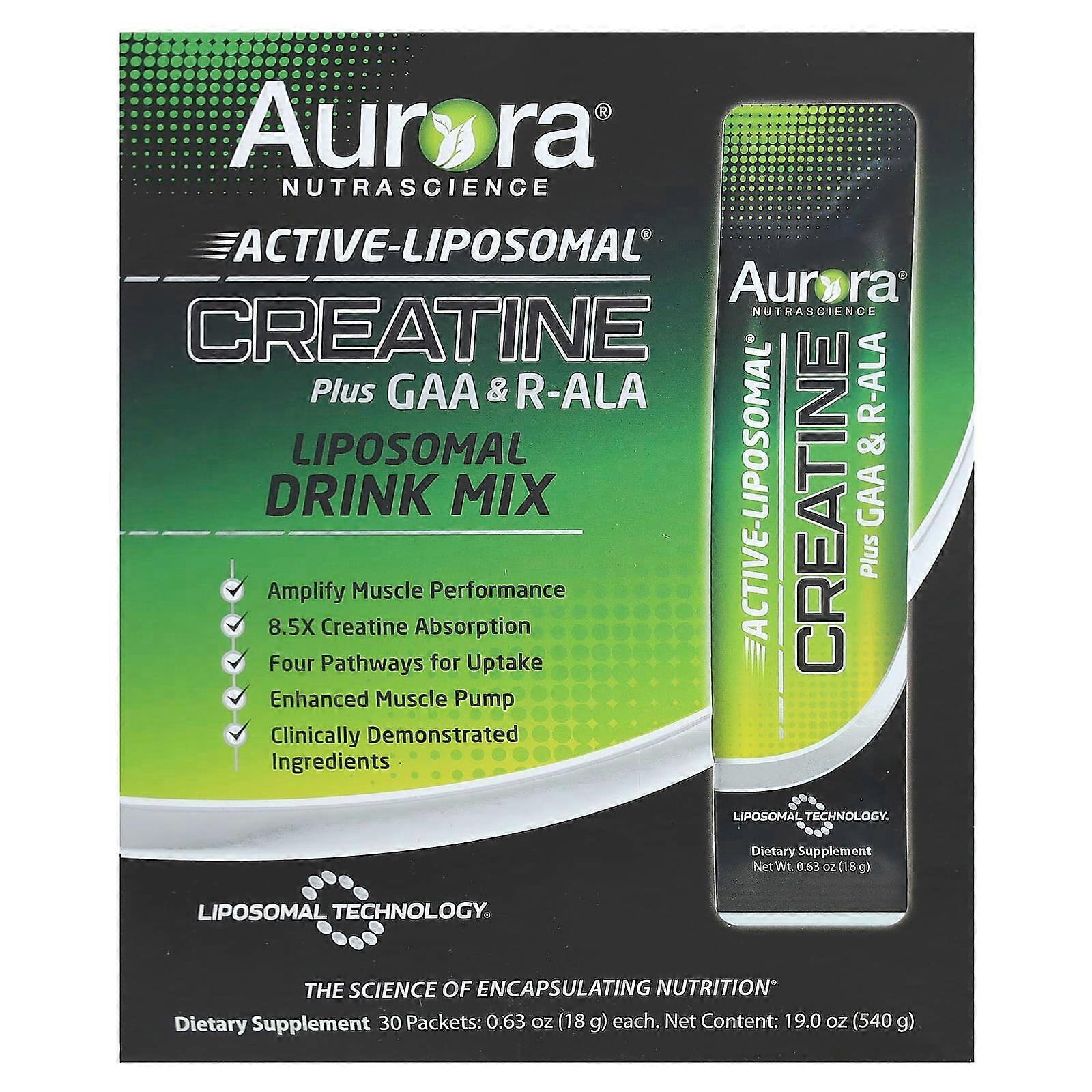 Active LiposomalÃÂÃÂ¬ÃÂÃÂ, Creatine Plus GAA & R-ALA, 30 Packets, 0.63 oz (18 g) Each