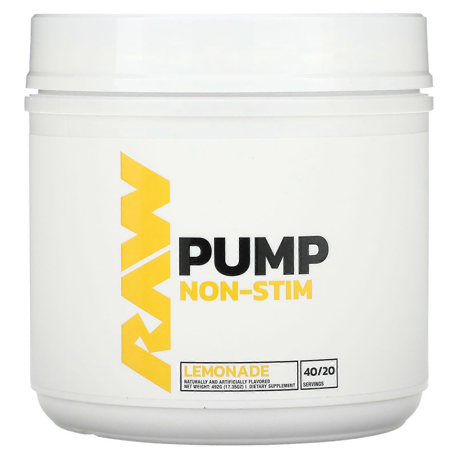 Pump, Non-Stim, Lemonade, 17.35 oz (492 g)