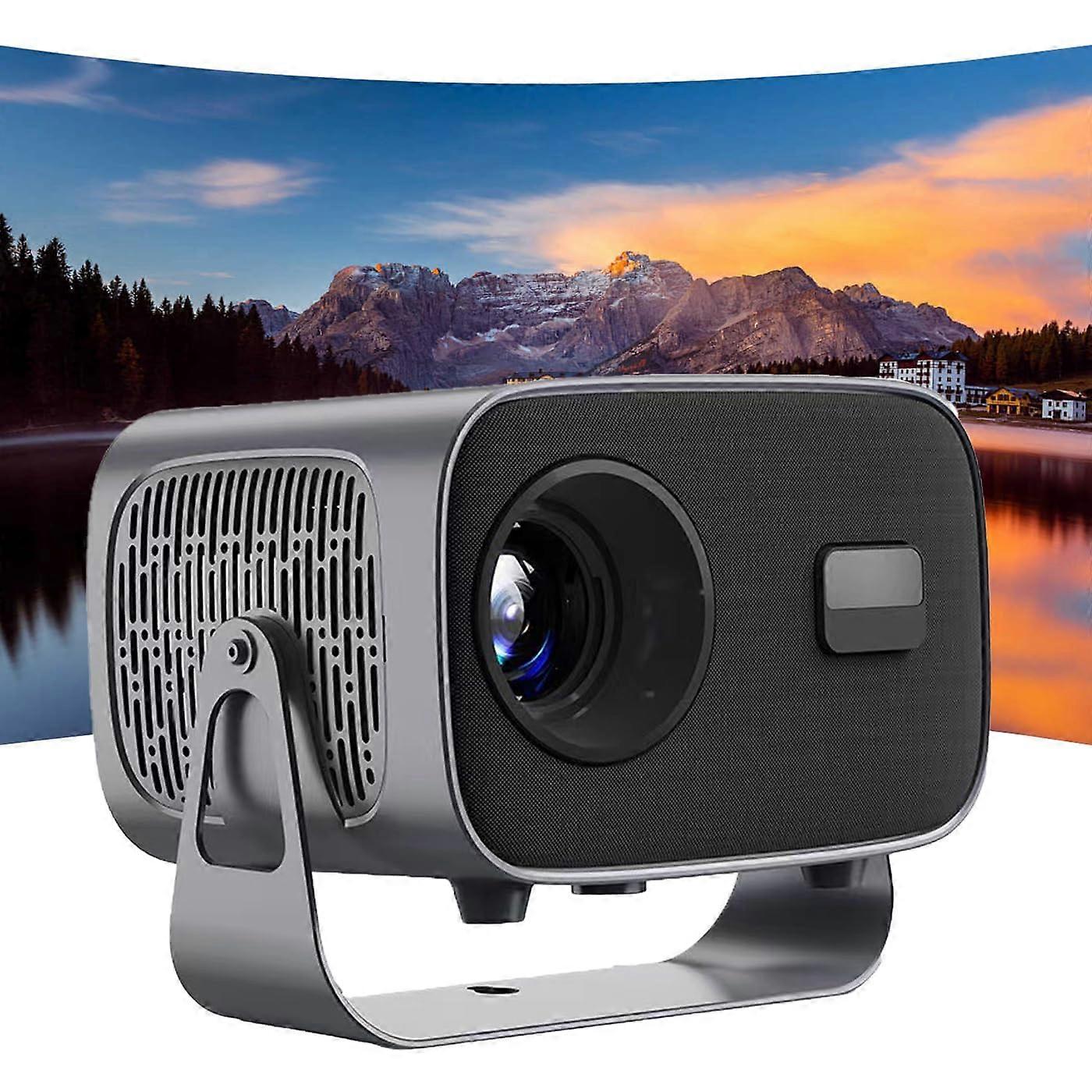 Portable Projector Auto Focus Keystone WiFi Bluetooth 4K/1080P, 200Inch Screen, 360 Degree Rotation for Home Cinema