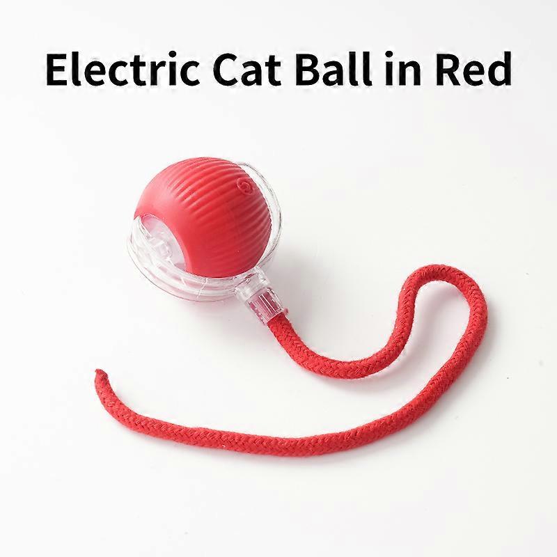 Electric Cat Ball Toys Automatic Rolling Ball Faux Tail Rechargeable Smart Pet Interactive Toy Dog Cat Training Imitate Mouse