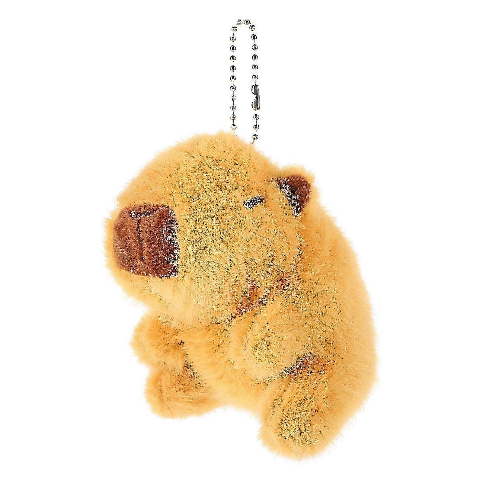 Plush Capybara Ornament Stuffed Capybara Pendant Plush Key Chain Backpack Hanging Capybara Charm