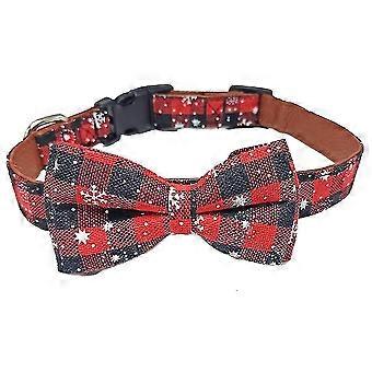 Weihnachts-Hundehalsband, Haustierhalsband, Geschenk für kleine, mittelgroße und große Hunde und Katzen, Rot, M, 25–26 Jahre