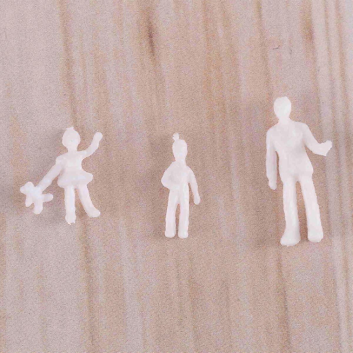 100pcs HO Scale 1:100 White Model People Unpainted Train Figures