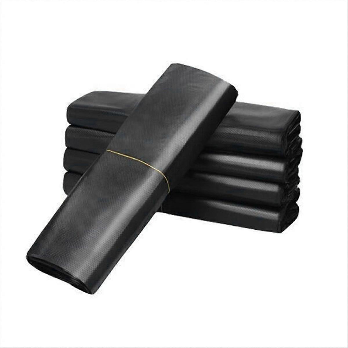 Large Capacity Black Plastic Garbage Bags 100pcs -with Handles