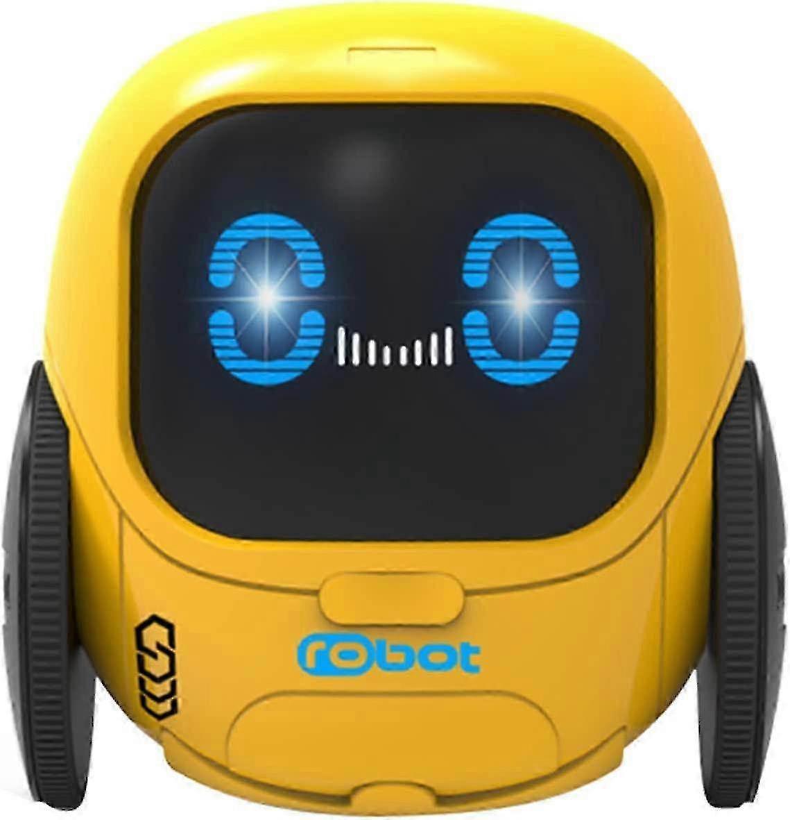 Electric Robot Learning Machine - Remote Control Small Dome Light Music Machine Language Rotation Demonstration Boys and Girls Children's To