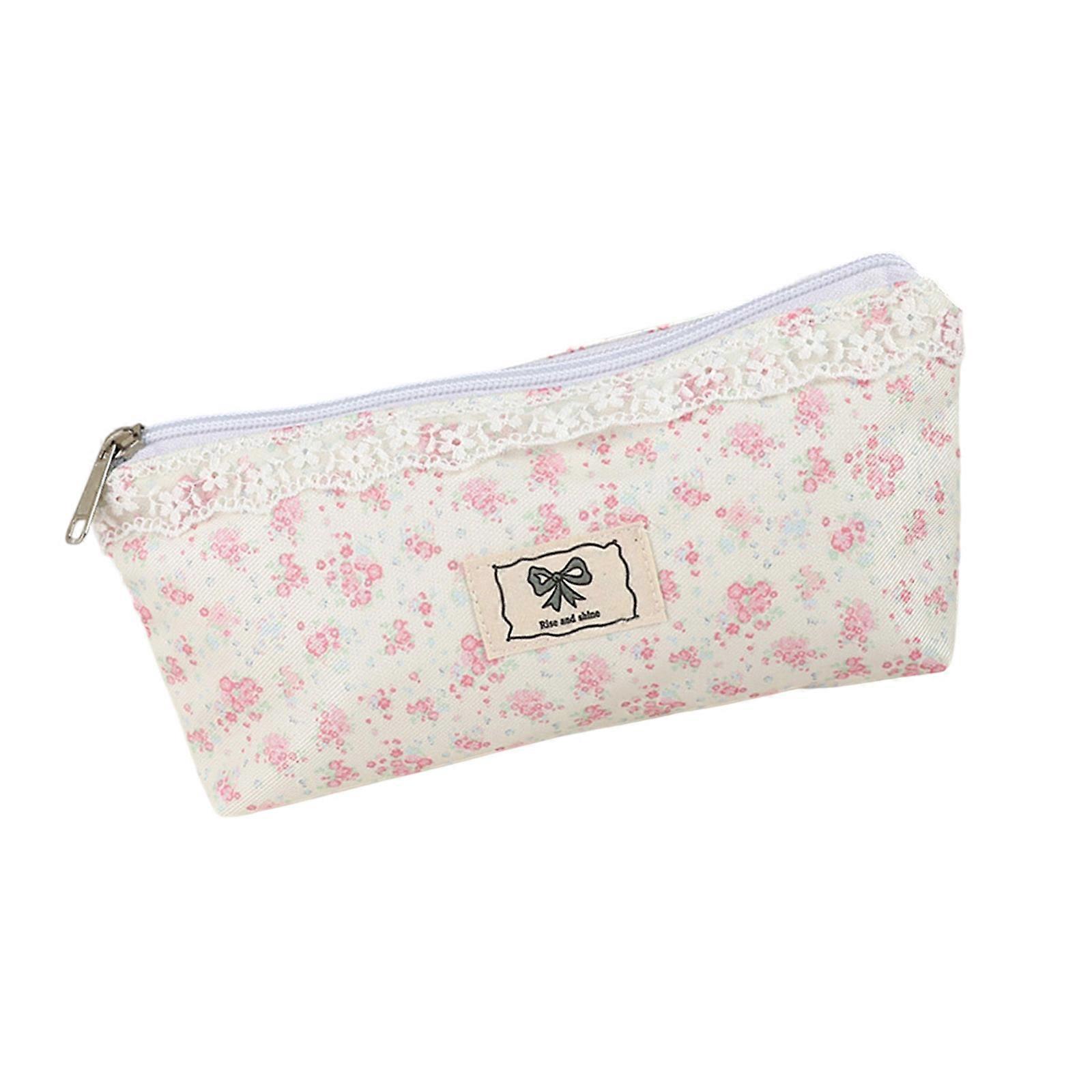 Thin Blossomy Pattern Makeup Bag Permanent Polyester Building Large Capacity Storage Solution For Daily Rudiments Multicolor