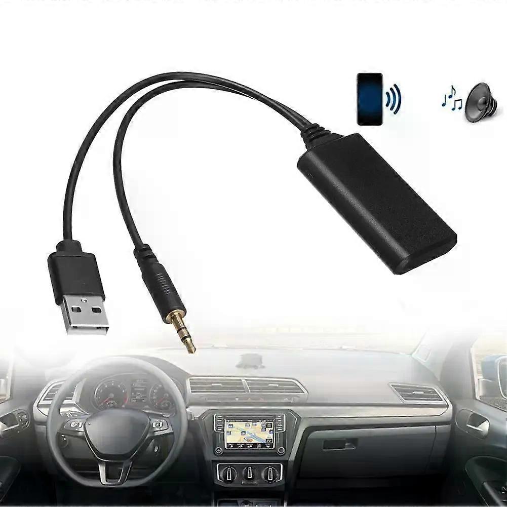 Universal Car 12V bluetooth Module Adapter Wireless Radio Stereo AUX-IN Aux Cable Adapter USB 35MM Jack Plug