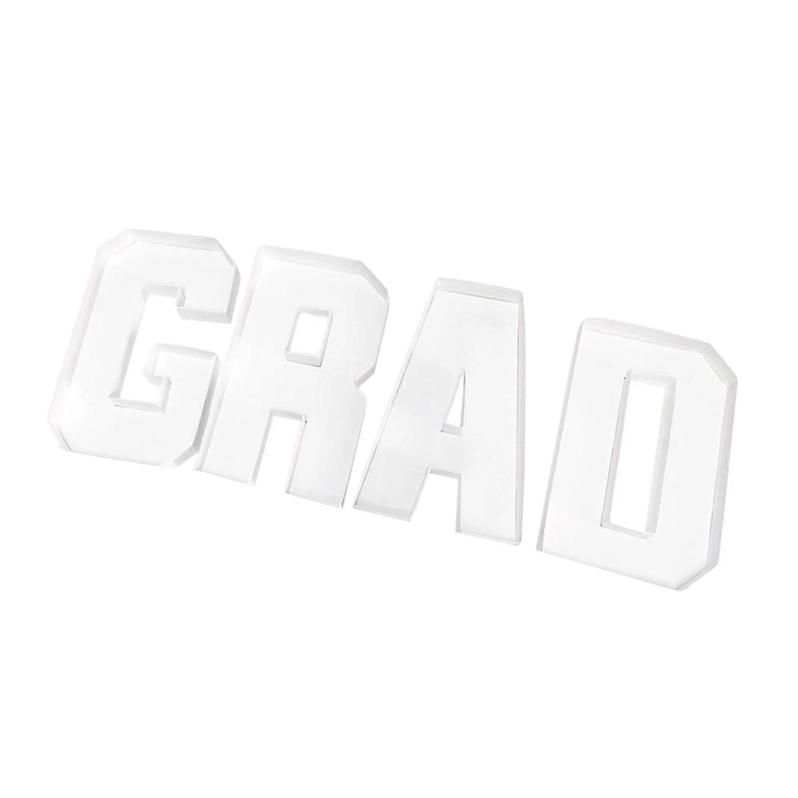 Decorative Food Serving Box GRAD Tray Reusable Cardboard Centerpiece For Festive Event and Grad Celebrations  White