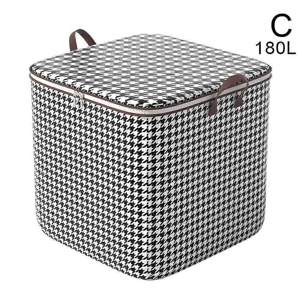 Foldable Storage Box Organizer with Lid Dustproof Moisture-Proof Stackable Clothes Wardrobe Container